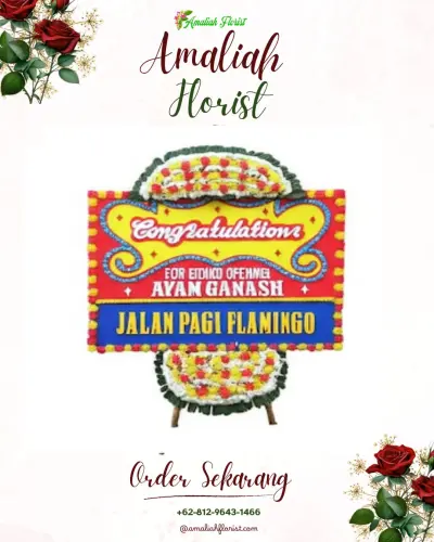 Bunga Papan Congratulation di Rumah Duka Menteng Palangkaraya